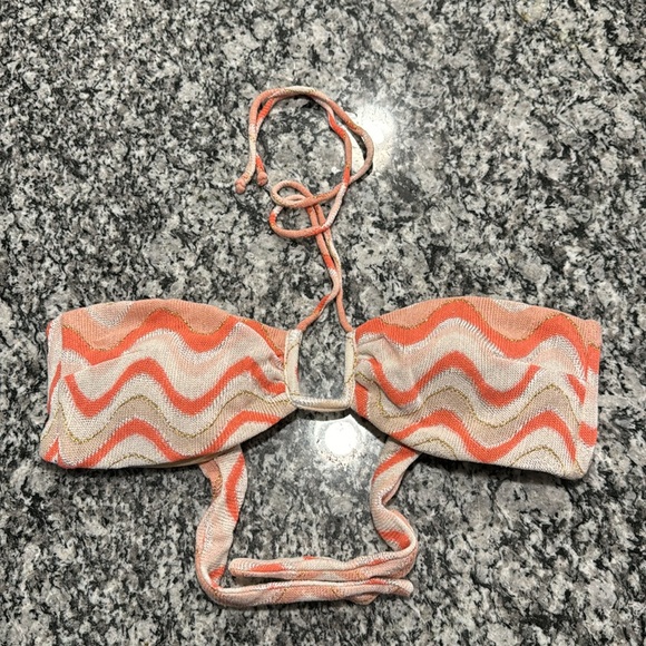 Devon Windsor Womens  Adele Halter Bikini Top, Orange - Picture 4 of 4